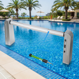 Automatic pool roller pool cover reel with remote control on ground