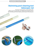 Telescopic Aluminum Pole for Cleaning Swimming Pools with Blue or Silver Anodized Finish